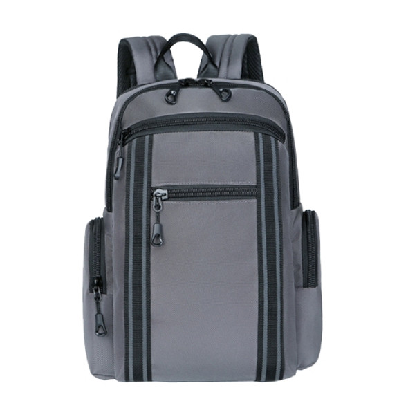 Men Business Laptop Back Shoulders Bag Waterproof Wear Backpack(Style 1 Gray)