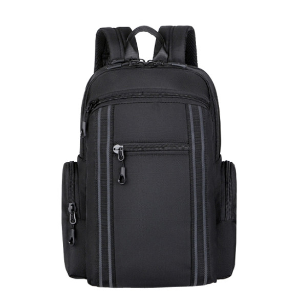 Men Business Laptop Back Shoulders Bag Waterproof Wear Backpack(Style 1 Black.)