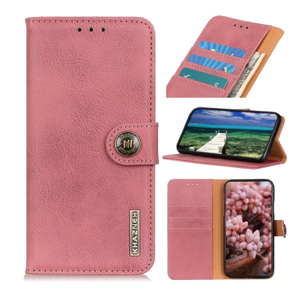 For Nokia C20 Plus KHAZNEH Cowhide Texture Horizontal Flip Leather Phone Case(Pink)