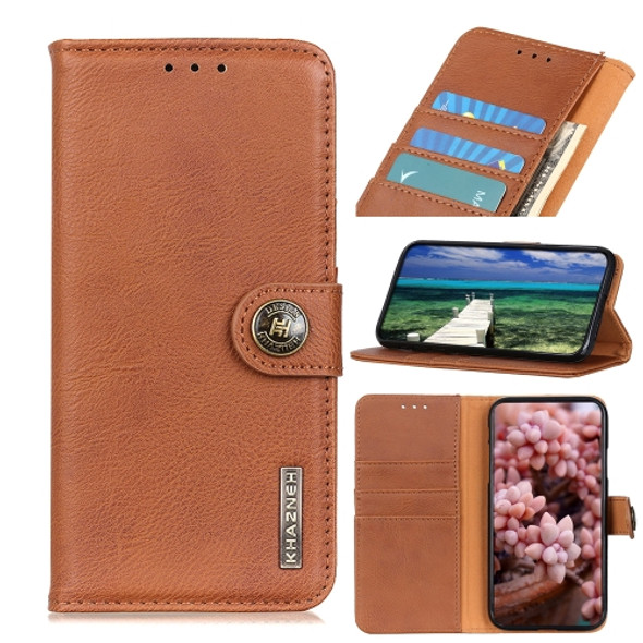 For Nokia C20 Plus KHAZNEH Cowhide Texture Horizontal Flip Leather Phone Case(Brown)