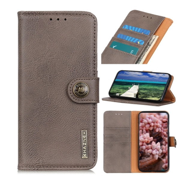 For Nokia C20 Plus KHAZNEH Cowhide Texture Horizontal Flip Leather Phone Case(Khaki)