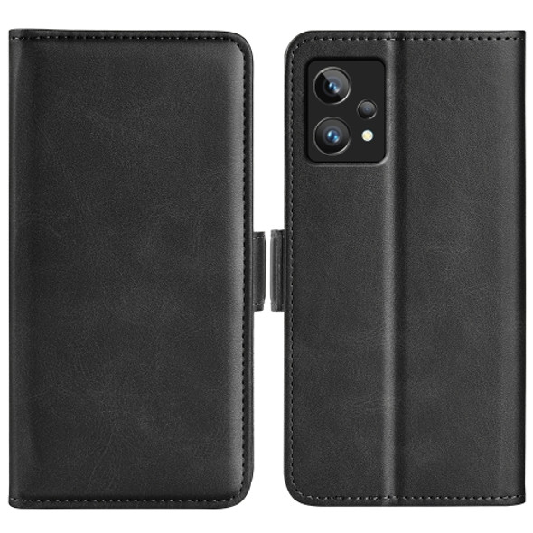 For OPPO Realme 9 Pro+ Dual-side Magnetic Buckle Leather Phone Case(Black)