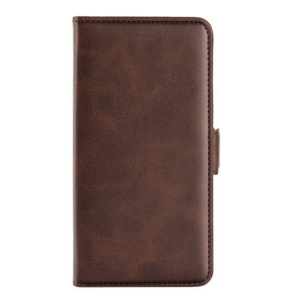 For OPPO Realme C35 Dual-side Magnetic Buckle Leather Phone Case(Brown)