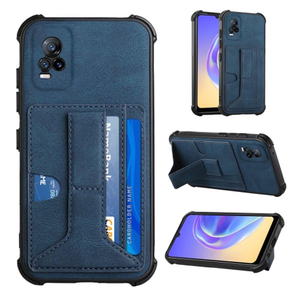 For vivo V20/V21e/Y73 2021 Dream Holder Card Bag Shockproof Phone Case(Blue)