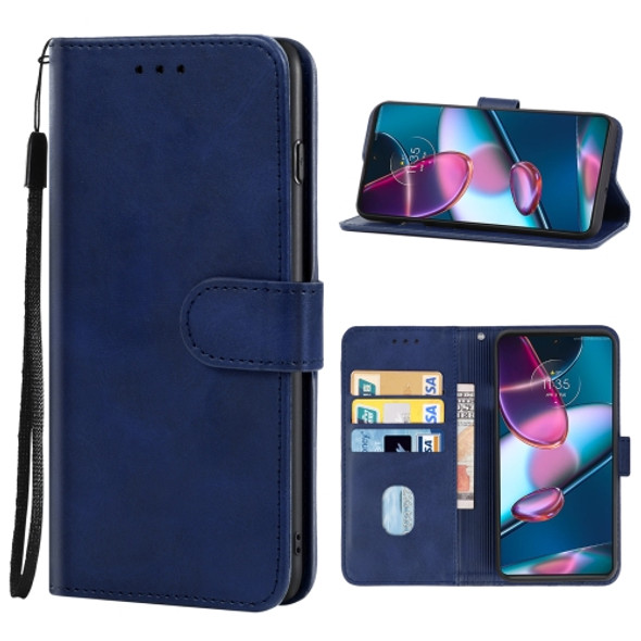 For Motorola Edge+ 2022 / Edge 30 Pro Leather Phone Case(Blue)