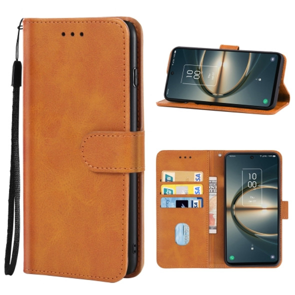 For TCL 30 V 5G T781S Leather Phone Case(Brown)