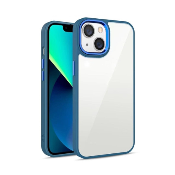 3 in 1 Electroplated Acrylic Phone Case For iPhone 11 Pro(Royal Blue)