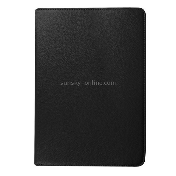 Litchi Texture 360 Degree Rotation Leather Case with Holder for Galaxy Tab S2 9.7 / T815 / T810(Black)