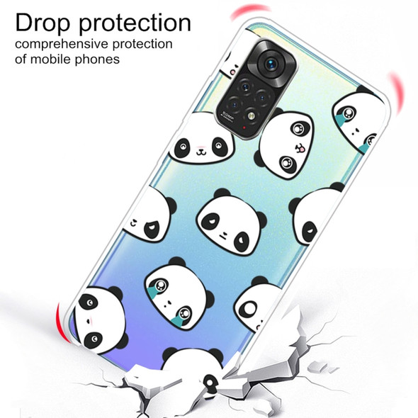 For Xiaomi Redmi Note 11 Pro 4G / 5G Global Painted Transparent TPU Phone Case(Emoji Bear)