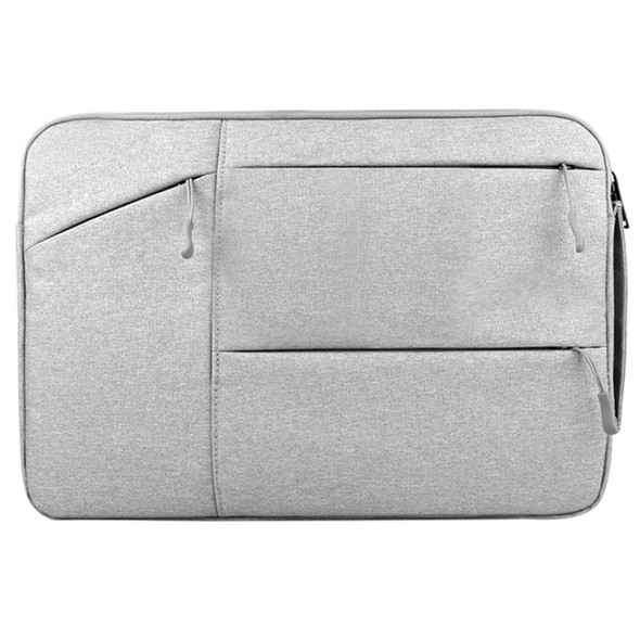 Universal Multiple Pockets Wearable Oxford Cloth Soft Portable Simple Business Laptop Tablet Bag, For 12 inch and Below Macbook, Samsung, Lenovo, Sony, DELL Alienware, CHUWI, ASUS, HP (Light Grey)