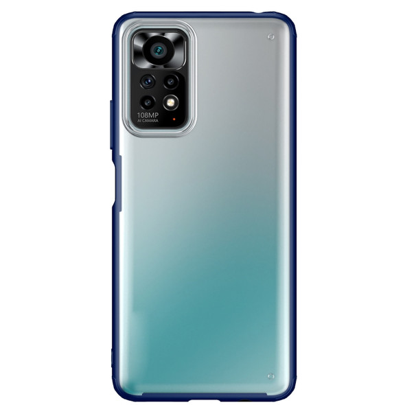 For Xiaomi Redmi Note 11 Foreign Version Four-corner Shockproof TPU + PC Phone Case(Blue)