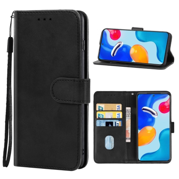 Leather Phone Case For Xiaomi Redmi Note 11S(Black)