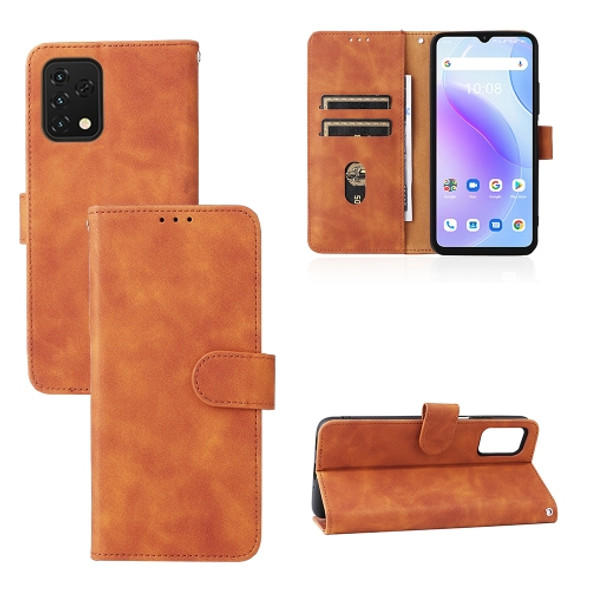 For UMIDIGI A11S Skin Feel Magnetic Buckle Leather Phone Case(Brown)