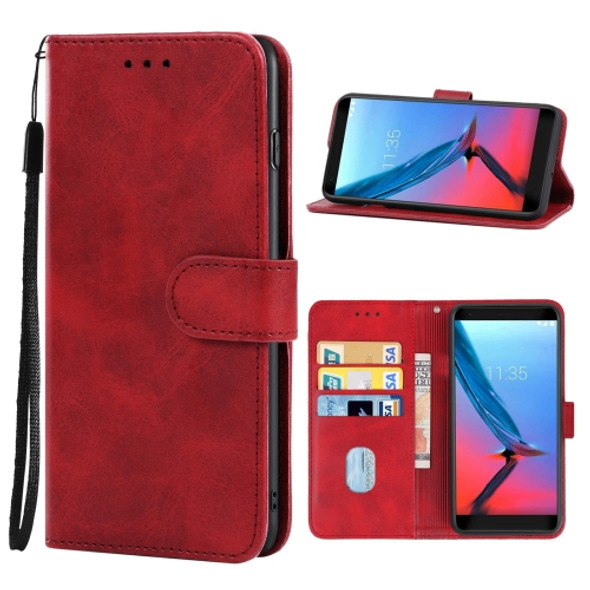 Leather Phone Case For ZTE Blade V9 Vita(Red)