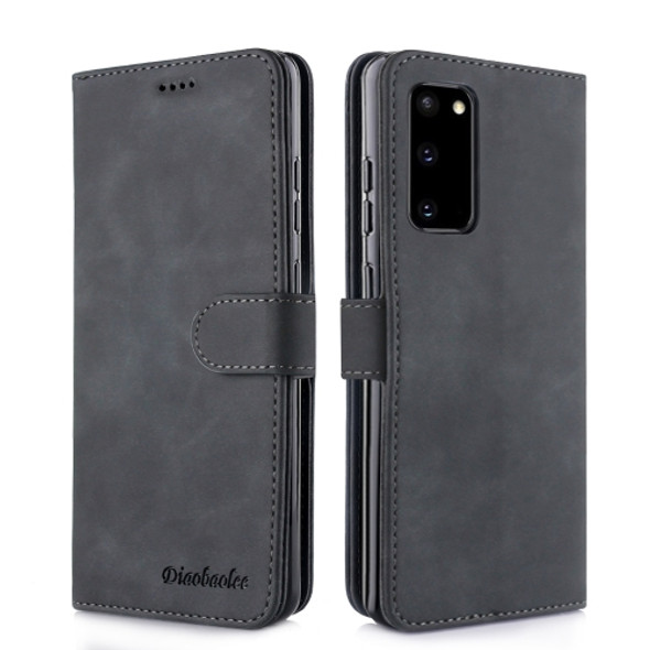 For Xiaomi Poco M3 Diaobaolee Pure Fresh Texture Horizontal Flip Leather Case with Holder & Card Slot & Wallet & Photo Frame(Black)
