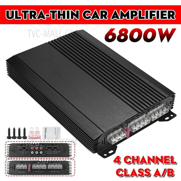 Class A/B 4-Channel Car Audio Amplifier 6800W 12V Power Amp Amplifier