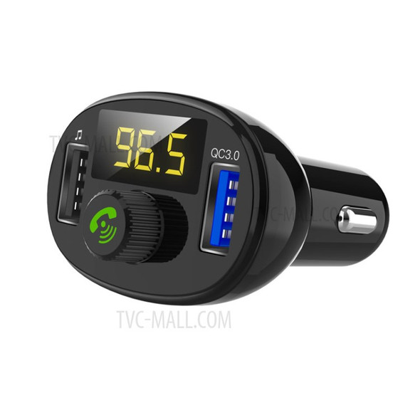 BT23 QC 3.0 Dual USB Car Charger Car MP3 Player Bluetooth FM Transmitter Car Kit