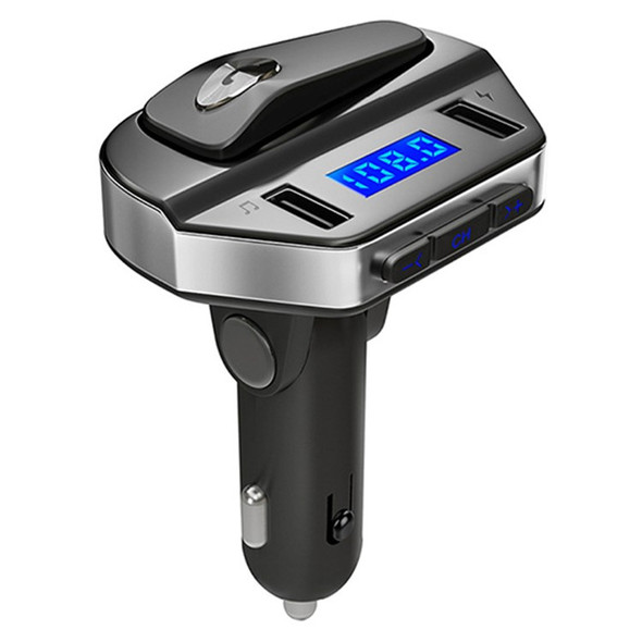 V6 Bluetooth Car MP3 Music Player FM Transmitter Dual USB Car Charger with Headset