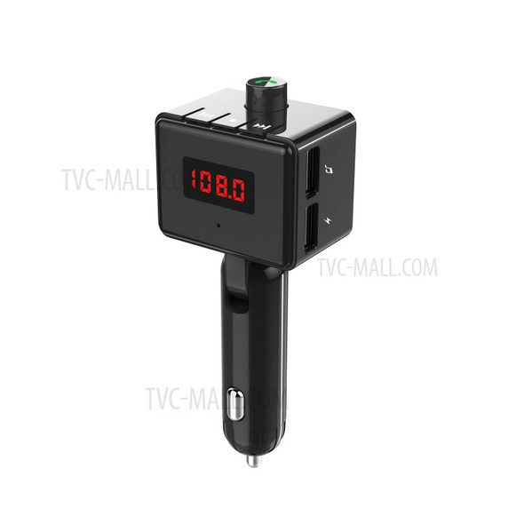 BS6 Car MP3 Player Bluetooth Hands-free Car Kit FM Transmitter Dual USB Car Charger