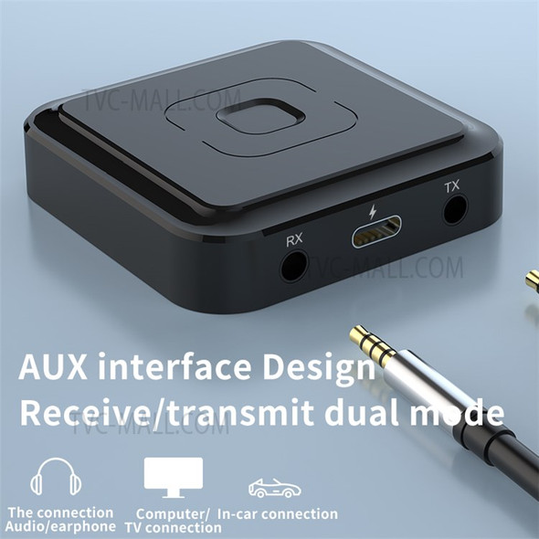 BT-22 Bluetooth 5.1 Audio Receiver Transmitter with Microphone 3.5mm AUX RCA Jack Wireless Stereo Adapter Car Headphone USB Dongle