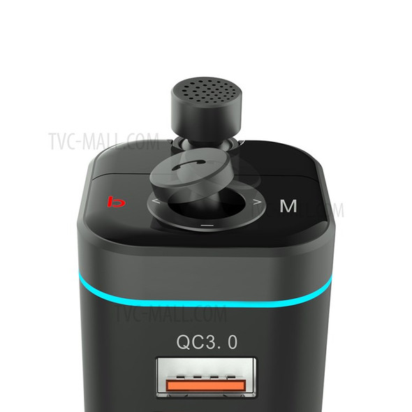 Car Bluetooth FM Transmitter Audio Adapter Receiver PD & QC3.0 Bluetooth Car Adapter
