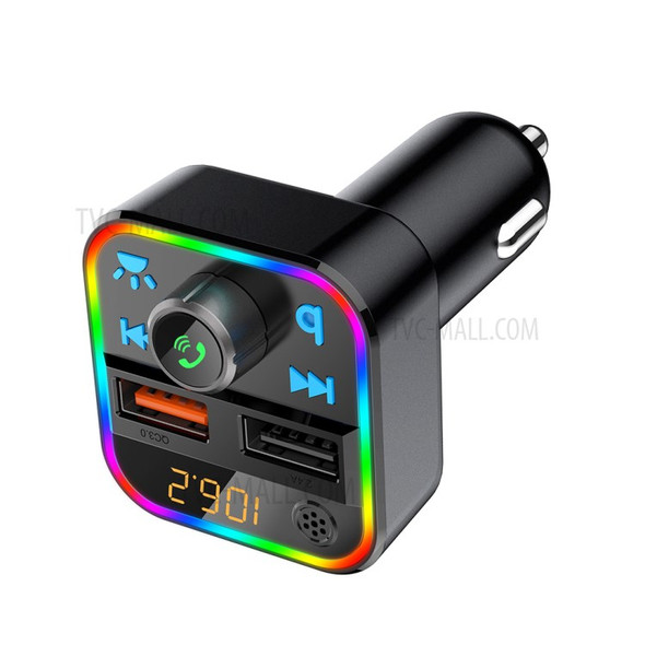 Car Kit Bluetooth MP3 Player Hands-free Call FM Transmitter Digital Display Dual USB Charger