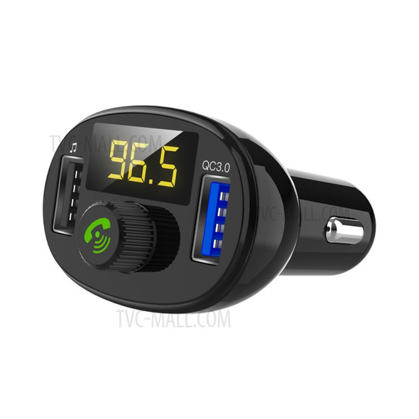 BC23q Wireless Car FM Transmitter Handsfree Call Dual USB Output QC3.0 Quick Charge