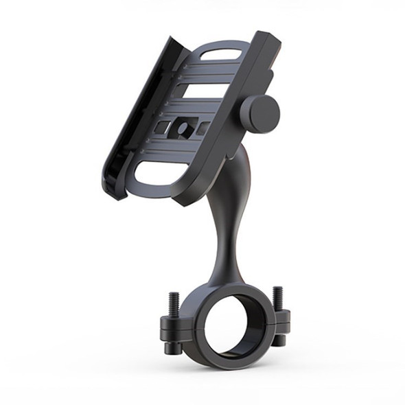 Bicycle Handlebar Smartphone Mount Aluminum Alloy Bike Phone Holder - Black/Handlebar
