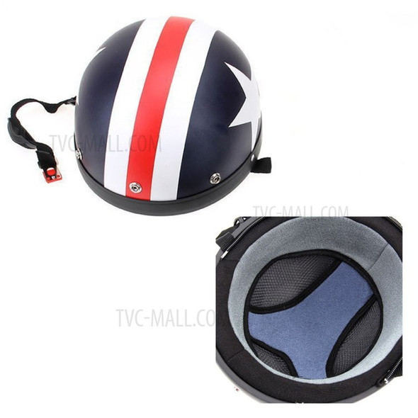 Half-covered Face Motorcycle Helmet Adjustable Safety Cap Helmet with Goggles Visor Scarf