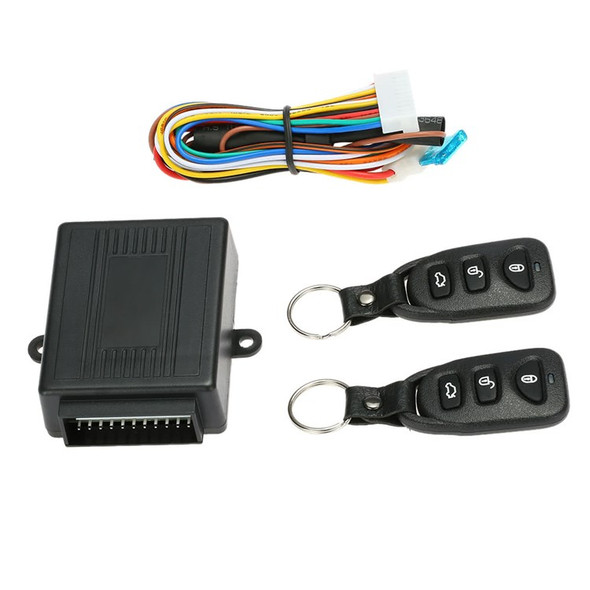 Universal Car Door Lock Flashing Alert Design Keyless Entry System with Trunk Release Button Remote Central Control Box Kit