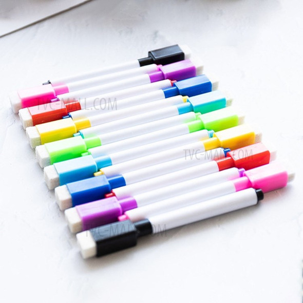 8 Colors Dry Erase Markers with Eraser Cap Home Office Classroom Children Low Odor Whiteboard Pen Set