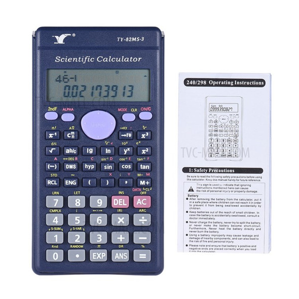 Scientific Calculator Counter 240 Functions 2 Line LCD Display