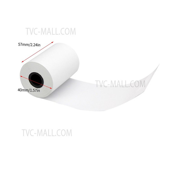 4 Rolls / Set 57x40mm WhiteThermal Receipt Paper Roll Bill Ticket Clear Printing for Cash Register 58mm POS Thermal Receipt Printer