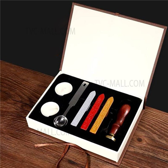 Classic Wax Seal Stamps Kit with Sealing Wax Sticks for Cards Envelopes Invitations Wine Packages Wedding Letters - Style M