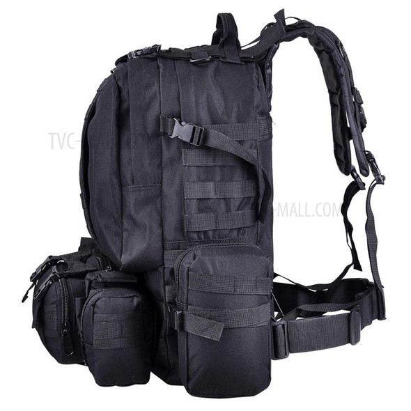 Outdoor Tactical Combined Bags Set 55L Large Capacity Multifunction Backpack Tactical Waterproof Military Practical Bags - Black