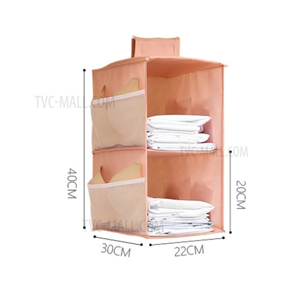 Multilayer Bra Hanger Hanging Rack Underwear Storage Organizer Clothes Bag Closet - Pink//2 Floors