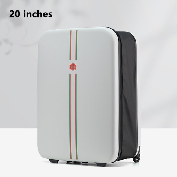 SCHREISS Foldable Suitcase Luggage 35L Rolling Travel Bag for Business Trip Travel - White / 20-inch