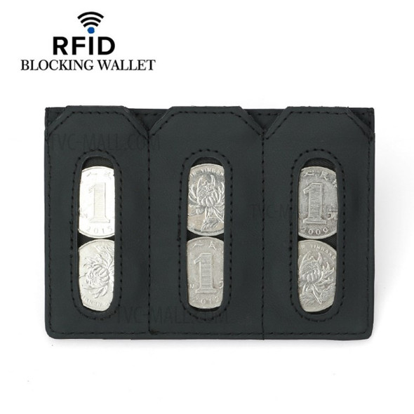 Ultra-Slim RFID Blocking Card Holder - Black