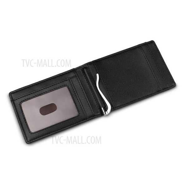 Fashionable Men's Wallet Genuine Leather Wallet Money Coin Card Holder Bag Purse - Black