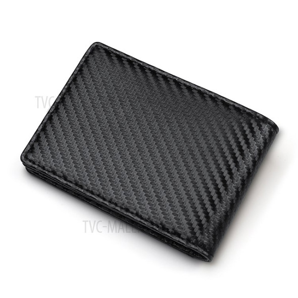 RFID Carbon Fiber Texture Ultra-thin Card Storage Bag Wallet Purse