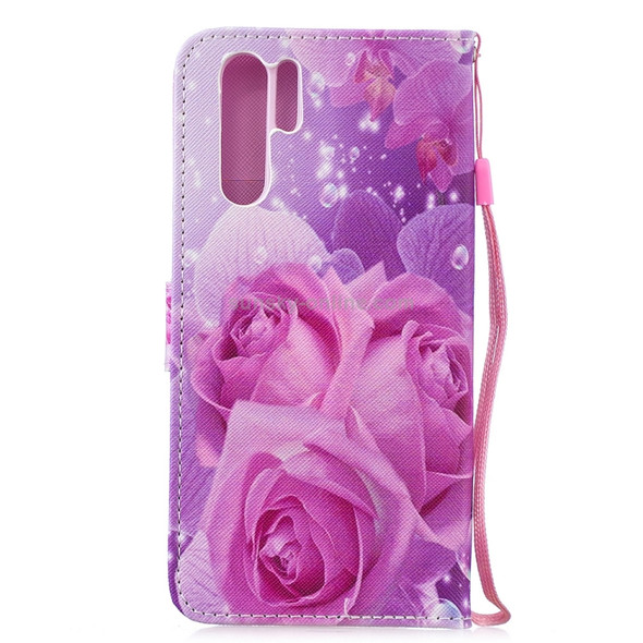 Rose Pattern Horizontal Flip Leather Case for Huawei P30 Pro, with Holder & Card Slots & Wallet