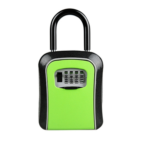 Car Password Lock Storage Box Security Box Hook Installation-free Safety Box(Green)