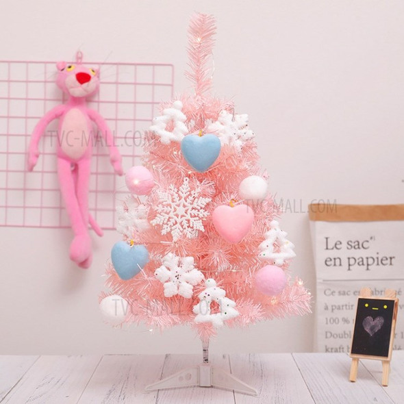 60cm Pink Christmas Tree for House Desktop Mall Decoration