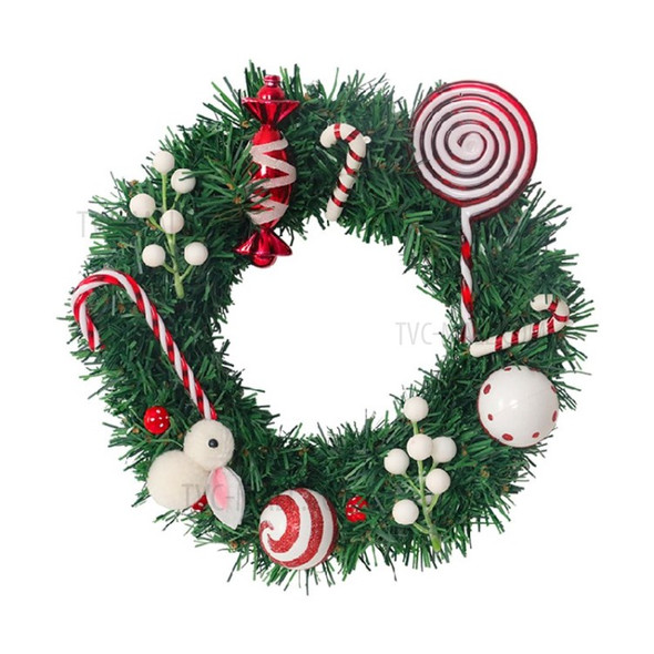 30cm/40cm/50cm Christmas Tree Wreath Xmas Garland Decoration - 30cm