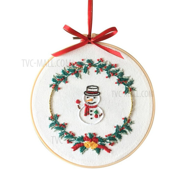 Christmas Decoration Beginner DIY Embroidery Kit Fabric Handmade Crafts - S334