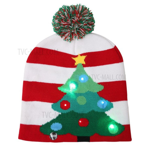 Christmas Party LED Hat Light Up Xmas Cap for Women Men Child Gifts - Christmas Tree