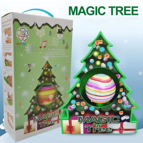 1 Set Christmas Tree Decoration DIY Painting Ball Christmas Magic Tree Painting Ball Kids Xmas Gift - Magic Christmas Tree Set