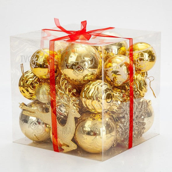 50Pcs/Box Christmas Tree Balls Pendant Xmas Party Decor - Gold