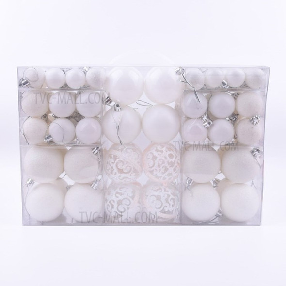 100Pcs/Box Christmas Tree Balls 3-6cm Diameter Chocolate-shaped Pendant Xmas Party Decor - White