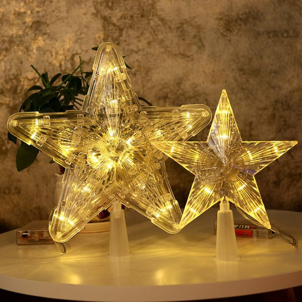 Stylish Star Light Christmas Tree Topper Xmas Tree Top Light for Holiday Party - Warm Light / 10 LEDs